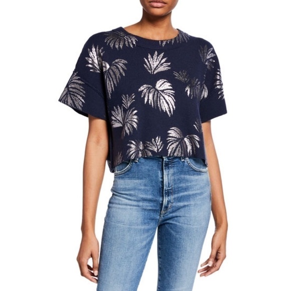 Cinq a Sept Amal Pullover Cropped Sweater - Picture 1 of 7